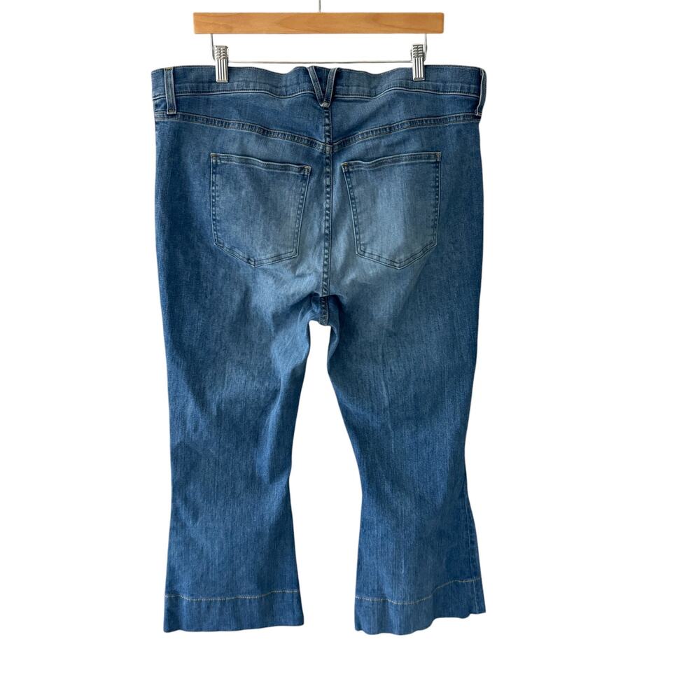 Veronica Beard Sheridan Exaggerated Flare High Rise Jeans Keystone Blue Size 20 - Picture 6 of 13